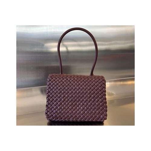 Bottega Veneta Patti Top Handle Bag in Wine Leather Bottega Veneta Patti Top Handle Bag in Wine Leather
