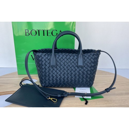 Bottega Veneta Mini Cabat tote bag in Black intreccio leather