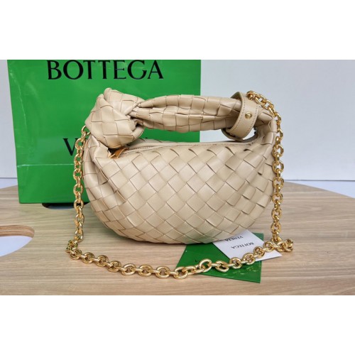 Bottega Veneta Mini Jodie top handle bag in Beige intrecciato leather Bottega Veneta Mini Jodie top handle bag in Beige intrecciato leather