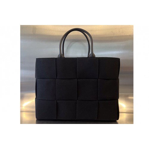 Bottega Veneta Large Arco Tote Bag in Black Canvas Bottega Veneta Large Arco Tote Bag in Black Canvas