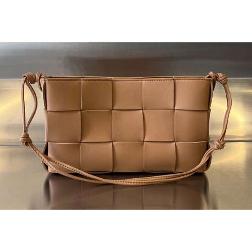 Bottega Veneta Cassette Pouch On Strap Bag In Caramel Leather Bottega Veneta Cassette Pouch On Strap Bag In Caramel Leather