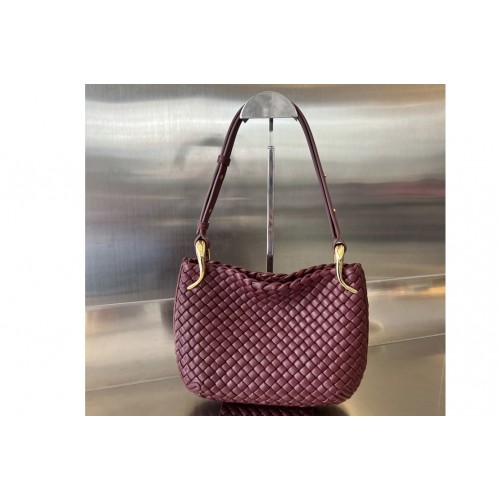 Bottega Veneta Small Clicker Shoulder Bag in Barolo Leather Bottega Veneta Small Clicker Shoulder Bag in Barolo Leather