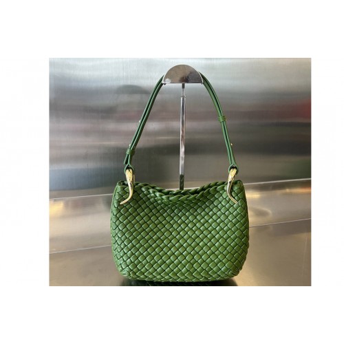 Bottega Veneta Small Clicker Shoulder Bag in Avocado Leather