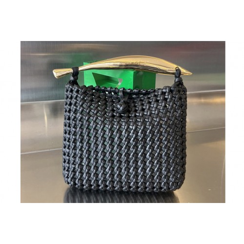 Bottega Veneta Sardine Top Handle Bag in Black Leather Bottega Veneta Sardine Top Handle Bag in Black Leather