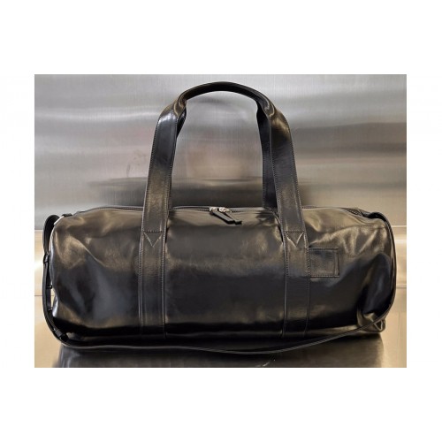 Bottega Veneta Gym Bag in Black Leather
