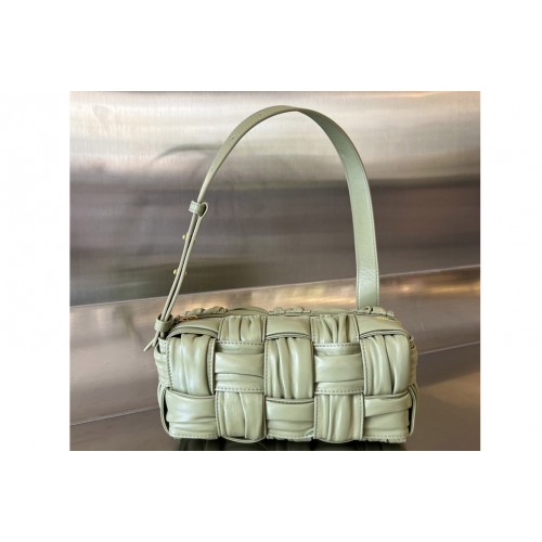 Bottega Veneta Small Brick Cassette Bag in Travertine Leather Bottega Veneta Small Brick Cassette Bag in Travertine Leather