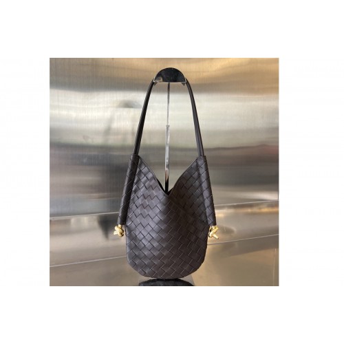 Bottega Veneta Small Solstice Shoulder Bag in Purple Leather