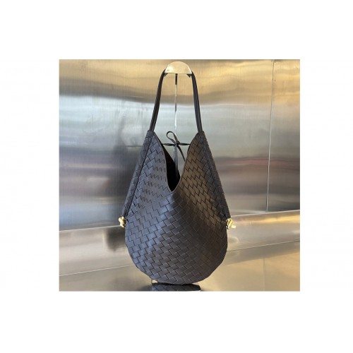 Bottega Veneta Solstice Shoulder Bag in Dark Brown Leather