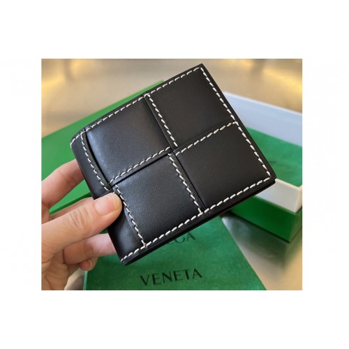 Bottega Veneta Cassette Bi-Fold Wallet in Black Leather Bottega Veneta Cassette Bi-Fold Wallet in Black Leather