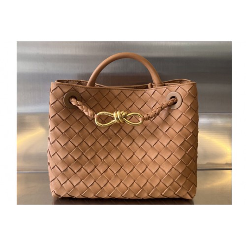 Bottega Veneta Small Andiamo Bag in Caramel Leather