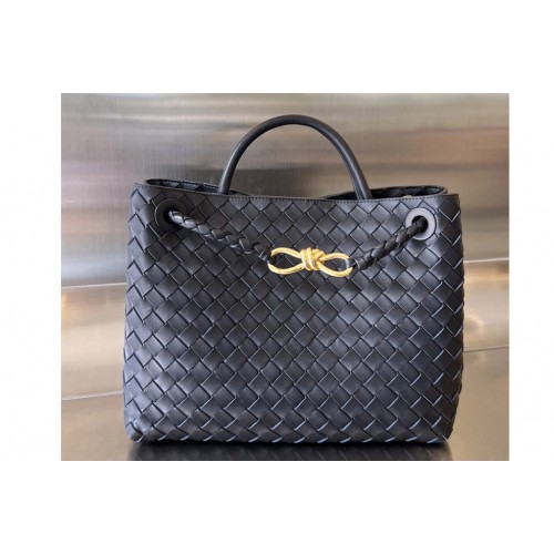 Bottega Veneta Medium Andiamo Bag in Dark Grey Leather