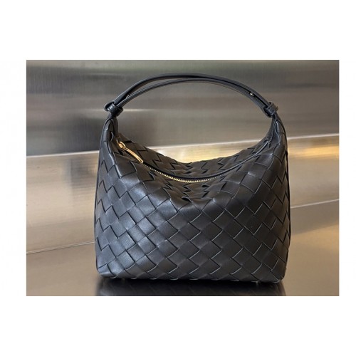 Bottega Veneta Mini Wallace Bag in Black Leather