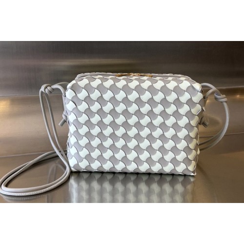 Bottega Veneta Small Loop Camera Bag in Agate grey Glacier Intrecciato Leather