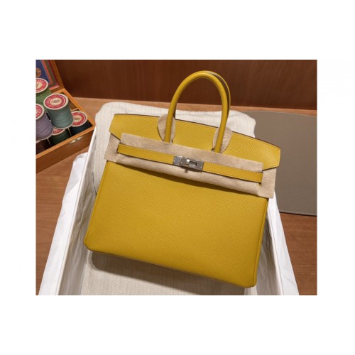 Hermes Birkin 25 bag in Yellow Epsom Leather