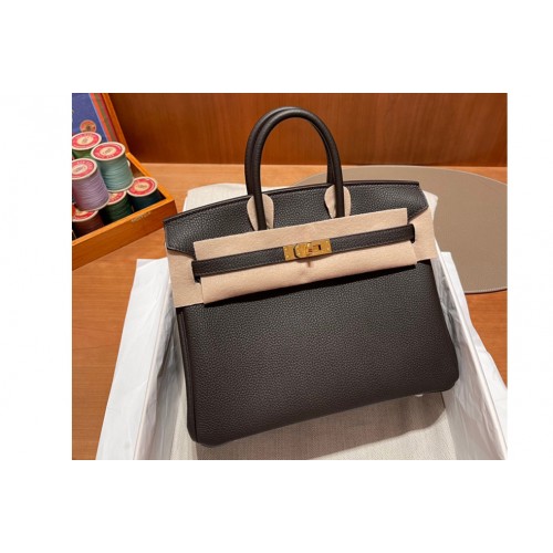 Hermes Birkin 25 bag in Black Togo Leather