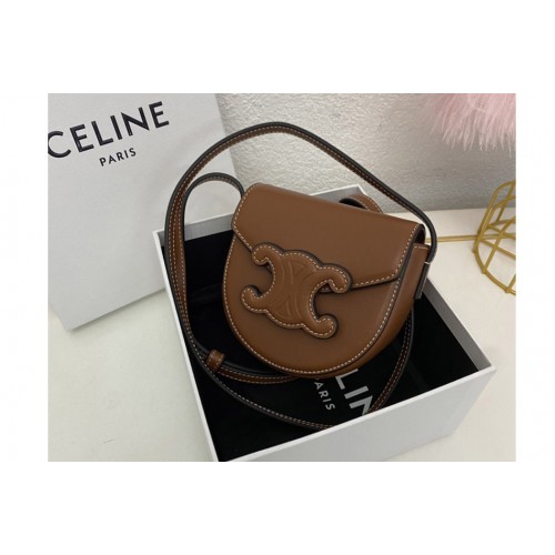 Celine 10J303 MINI BESACE CUIR TRIOMPHE IN Tan SMOOTH CALFSKIN