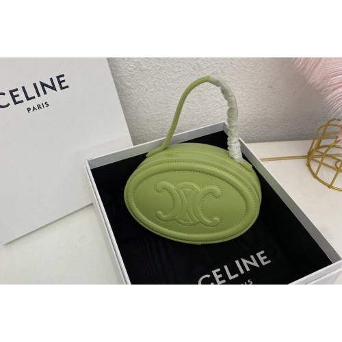 Celine OVAL BAG CUIR TRIOMPHE IN Green SMOOTH CALFSKIN