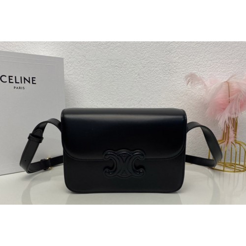 Celine MEDIUM BAG CUIR TRIOMPHE IN Black NATURAL CALFSKIN