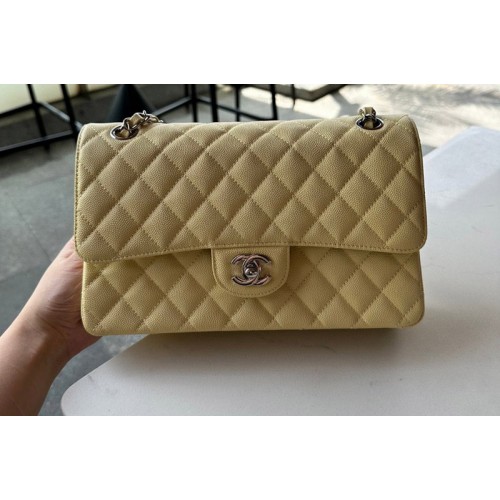 Chanel A01112 Classic 11.12 Handbag in Yellow Calfskin