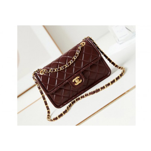 Chanel Mini Flap Bag in Brown Calfskin Chanel Mini Flap Bag in Brown Calfskin