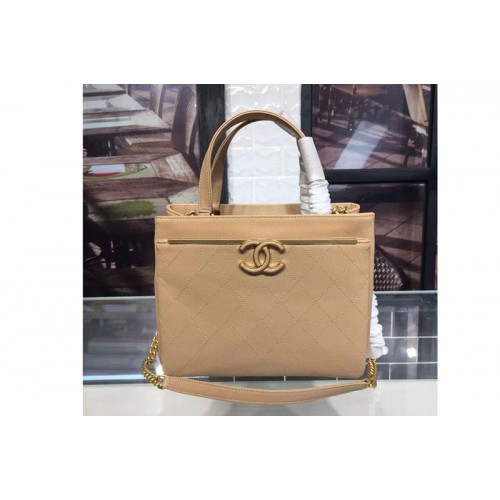 Chanel Grained Calfskin Small Shopping Bag A57563 Beige