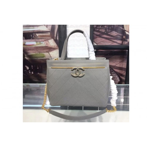 Chanel Grained Calfskin Small Shopping Bag A57563  Grey