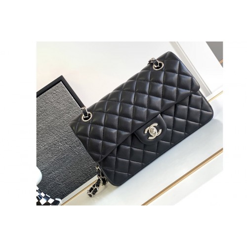 Chanel Small Classic Handbag  A01113 in Black Leather