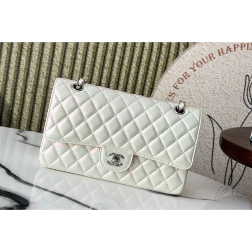 Chanel 11.12 Classic Handbag A01113 in White Leather Chanel 11.12 Classic Handbag A01113 in White Leather