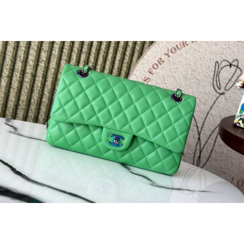 Chanel 11.12 Classic Handbag A01112 in Green Leather Chanel 11.12 Classic Handbag A01112 in Green Leather