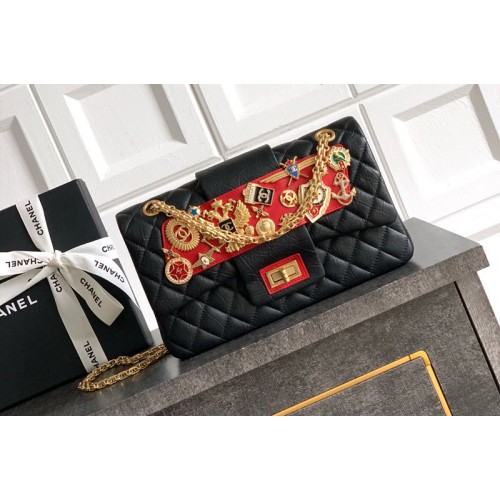 Chanel 2.55 Handbag in Black Leather