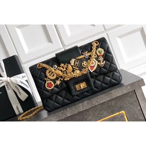 Chanel 2.55 Handbag in Black Leather