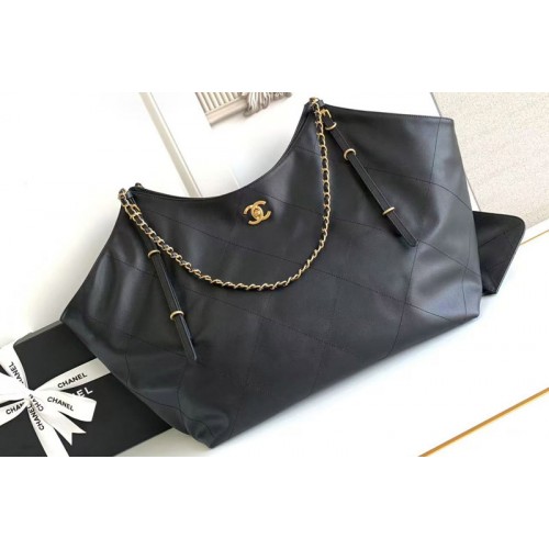 Chanel Maxi Shopping Bag in Black Leather