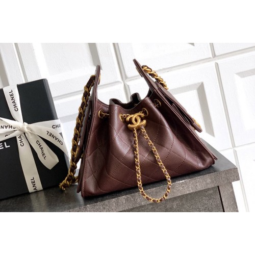 Chanel 25 Mini Handbag in Coffee Leather