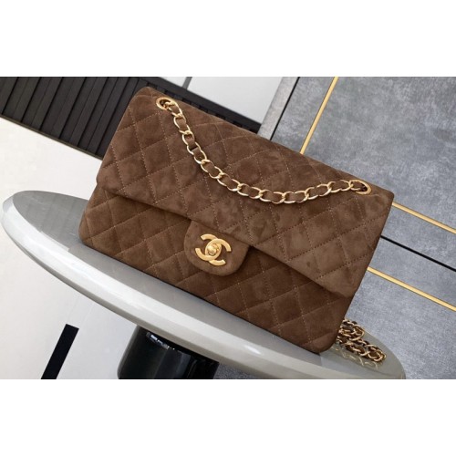 Chanel A01112 Classic 11.12 Handbag in Brown Velvet