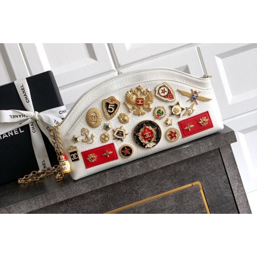 Chanel Clutch With Chain in White Leather