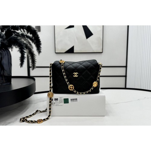 Chanel A96092 Clutch With Chain in Black Leather Chanel A96092 Clutch With Chain in Black Leather