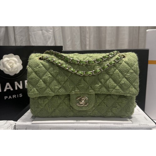 Chanel 11.12 Handbag A01112 in Green Wool Tweed Chanel 11.12 Handbag A01112 in Green Wool Tweed