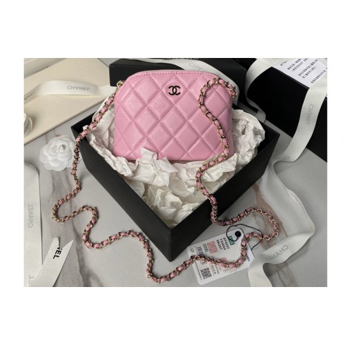 Chanel AP4000 Classic clutch with chain in Pink Leather
