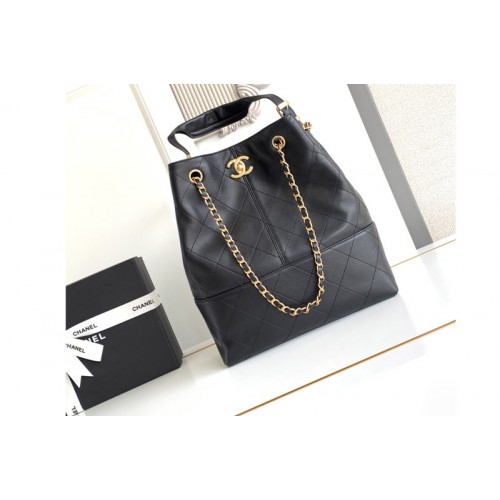 Chanel AS5636 Shopping Bag in Black Leather