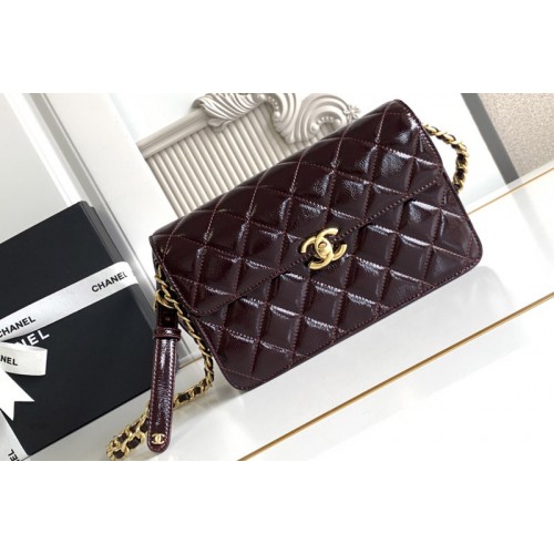 Chanel Small Flap Bag in Dark Brown Leather