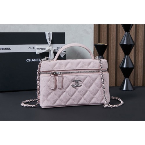 Chanel AP4854 Vanity With Chain in Pink Leather