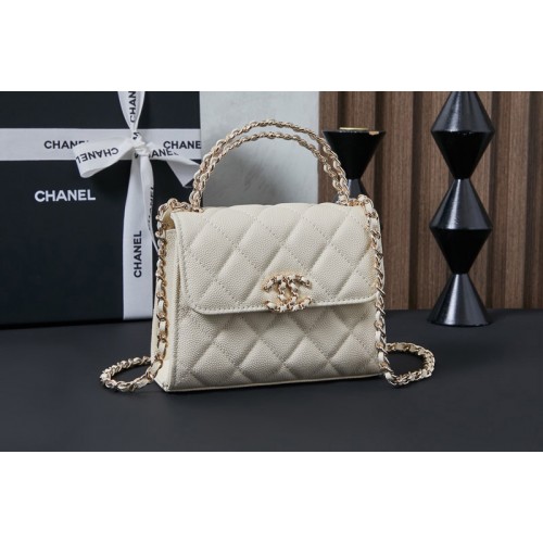 Chanel AP3237 Clutch With Chain in Cream Leather
