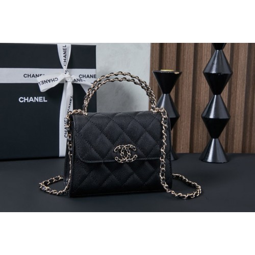 Chanel AP3237 Clutch With Chain in Black Leather Chanel AP3237 Clutch With Chain in Black Leather