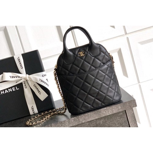 Chanel AP4742 Clutch With Chain in Black Leather