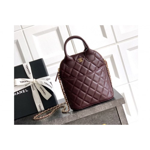 Chanel AP4742 Clutch With Chain in Wine Leather