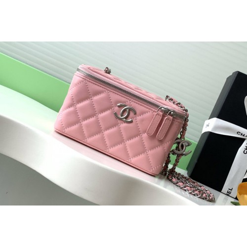 Chanel Long Vanity With Chain in Pink Leather