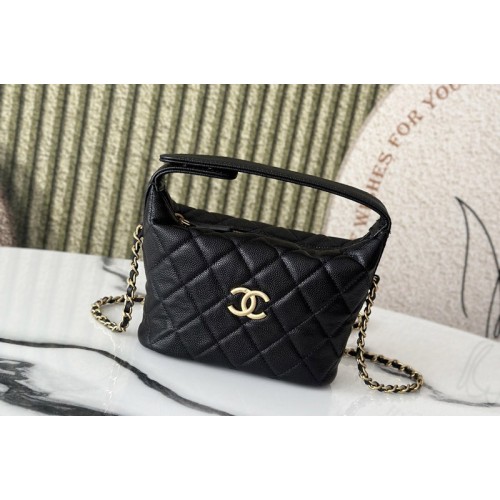 Chanel AP4747 Clutch With Chain in Black Leather