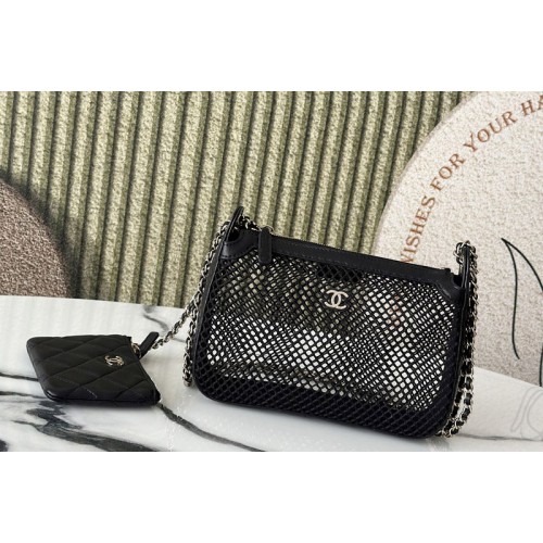 Chanel AP4572 Clutch With Chain in Black Leather