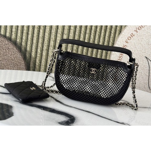Chanel AP4573 Clutch With Chain in Black Leather