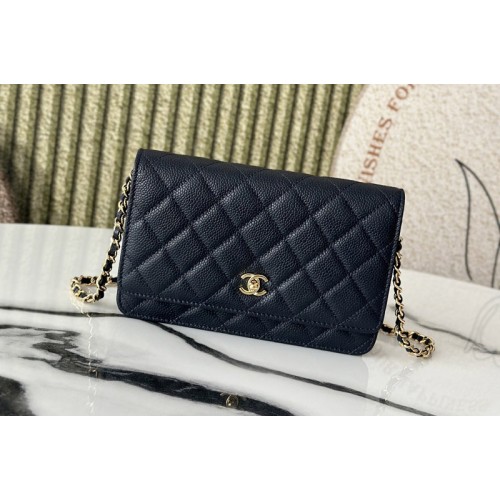 Chanel AP4241 Wallet On Chain in Black Leather